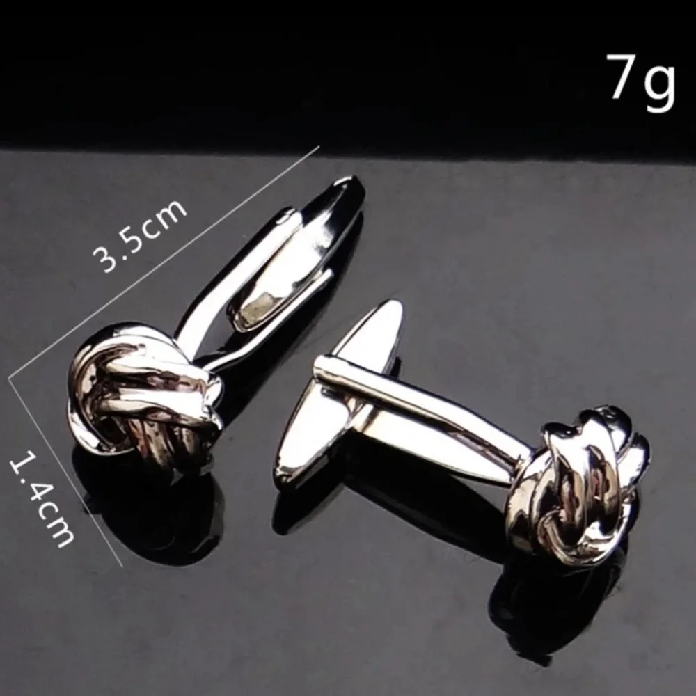 Stainless Steel Classic Round Knot Cufflinks